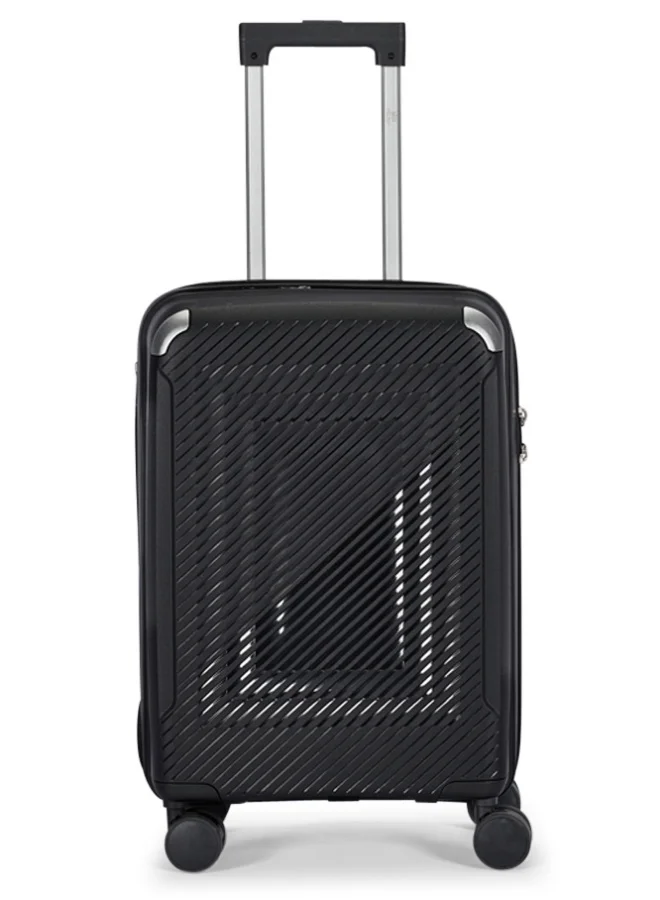 ليمرا طقم شنط سفر مكون من 3 حقائب أمتعة بعجلات و بتصميم صلب وقوي مصنوع  من مادة البولي بوربلين لون أسود